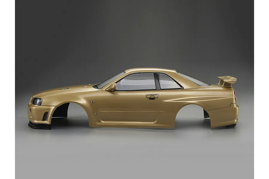 Killerbody 1/10 Nissan Skyline R34 Champagne Gold Painted Body Shell image 56376