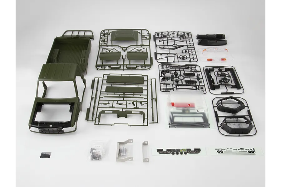 Killerbody 1/10 Toyota Land Cruiser 70 Hard Body Kit with Accessories - Military Green image 56472