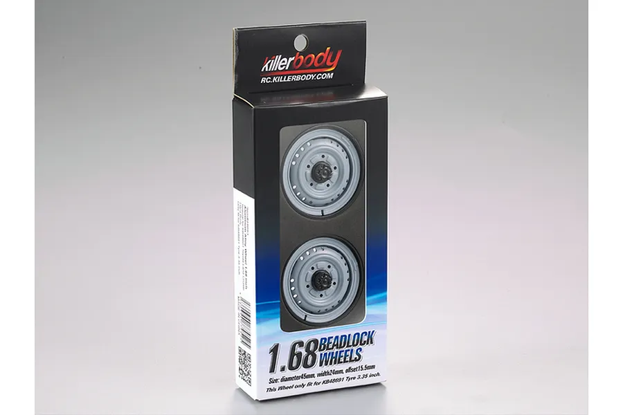 Killerbody 1.68&amp;quot; Aluminium Dish Beadlock Rims 2Pcs image 56503