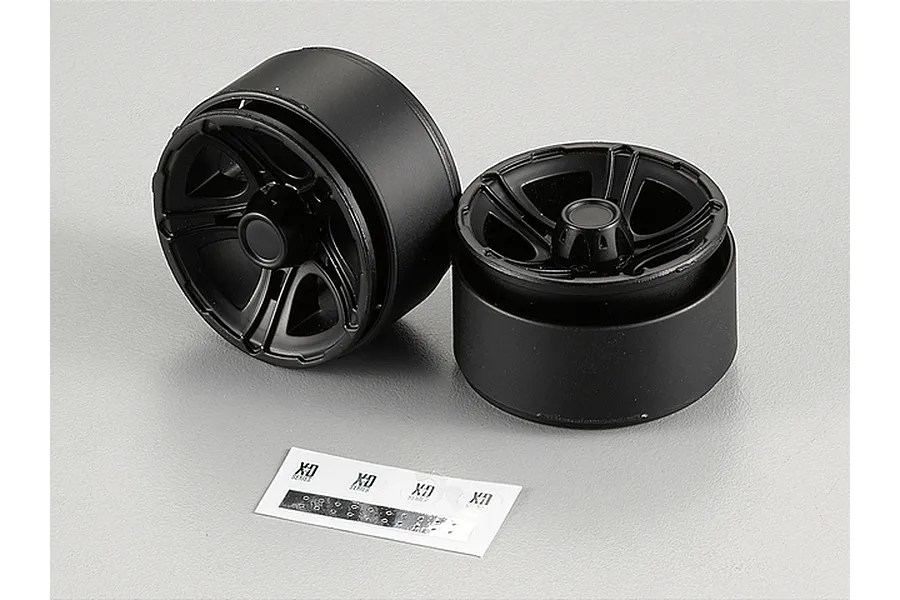 Killerbody 1.55&amp;quot; Black Aluminium Toyota Land Cruiser Beadlock Rims 2Pcs w/ 14mm Offset image 56504