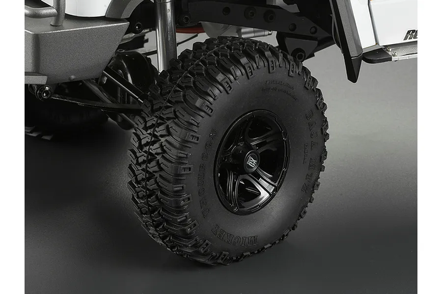 Killerbody 1.55&amp;quot; Black Aluminium Toyota Land Cruiser Beadlock Rims 2Pcs w/ 14mm Offset image 56506