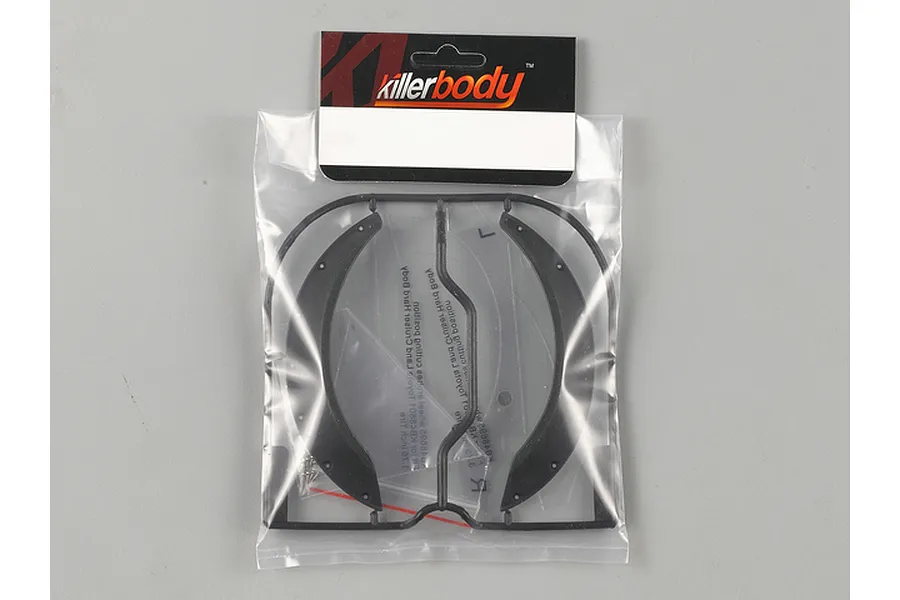 Killerbody Matte Black 1/10 Toyota Land Cruiser 3.75&amp;quot; Front Wheel Arches 2Pcs image 56508