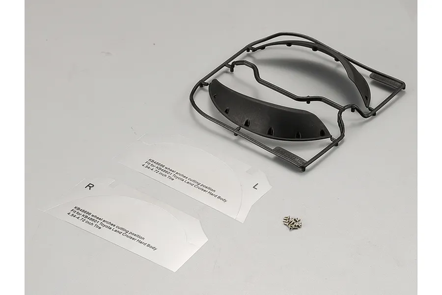 Killerbody Matte Black 1/10 Toyota Land Cruiser 4.53 - 4.72&amp;quot; Front Wheel Arches 2Pcs image 56510