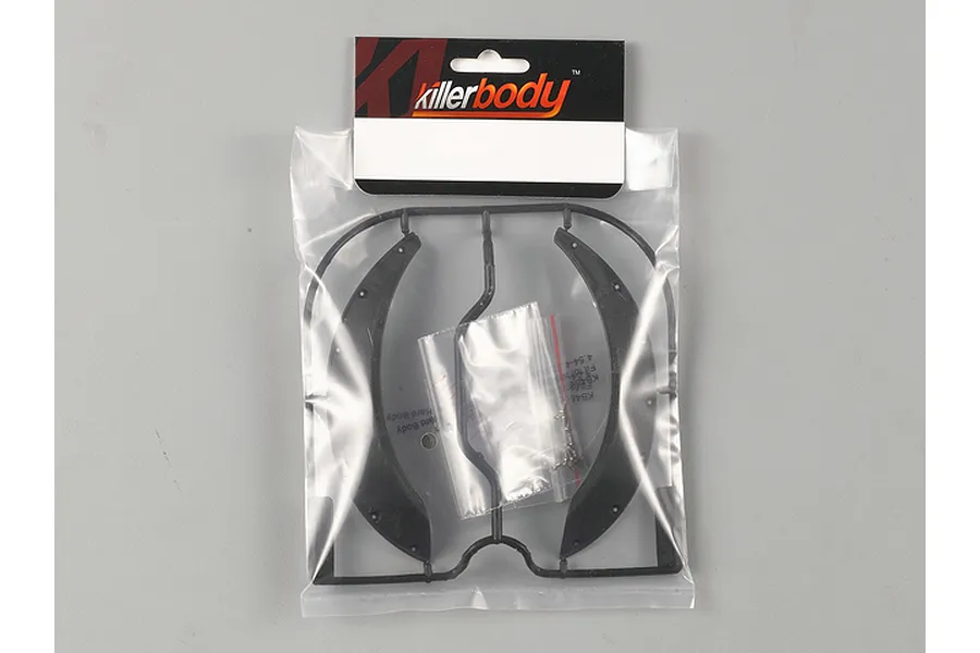 Killerbody Matte Black 1/10 Toyota Land Cruiser 4.53 - 4.72&amp;quot; Front Wheel Arches 2Pcs image 56511