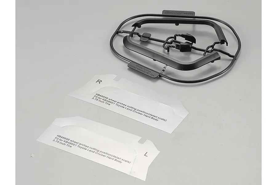 Killerbody Matte Black 1/10 Toyota Land Cruiser 3.75&amp;quot; Front Wheel Arches 2Pcs image 56515