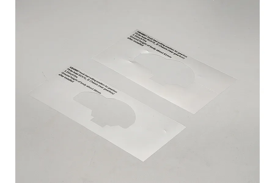 Killerbody 1/10 Toyota Land Cruiser 70 Gearbox Cutting Position Mask Sheet image 56523