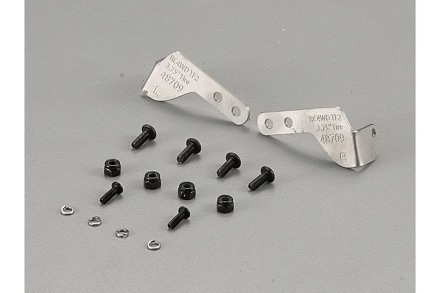 Killerbody Stainless Steel 1/10 RC4WD TF2 LWB Bumper Mounts 2Pcs w/ Hardware for 3.75&amp;quot; Tyres image 56526