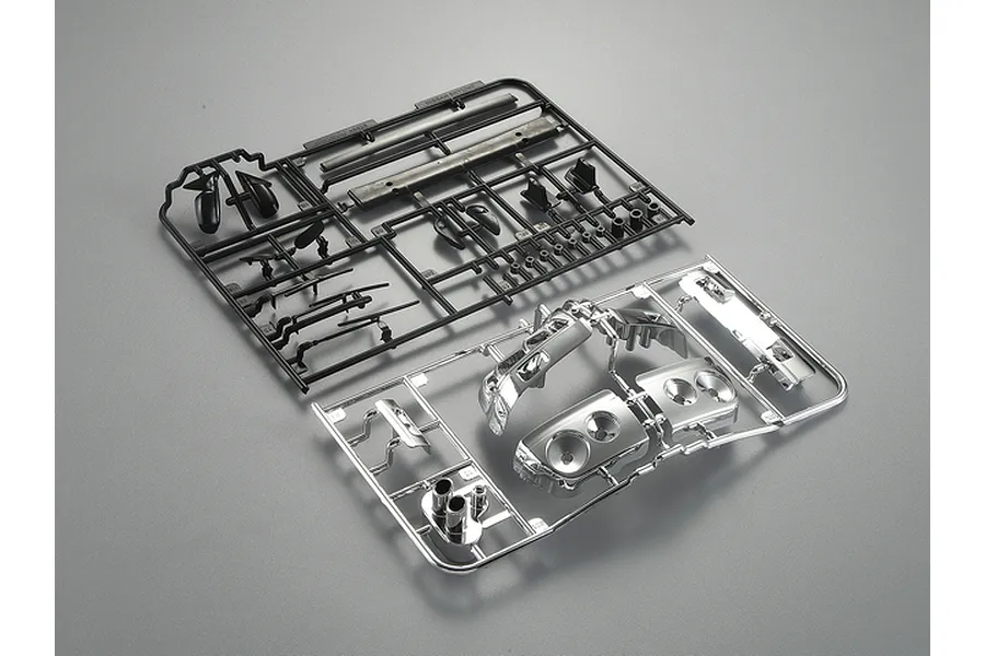 Killerbody Chrome &amp;amp; Black 1/10 Nissan Skyline R34 Parts Set image 56536