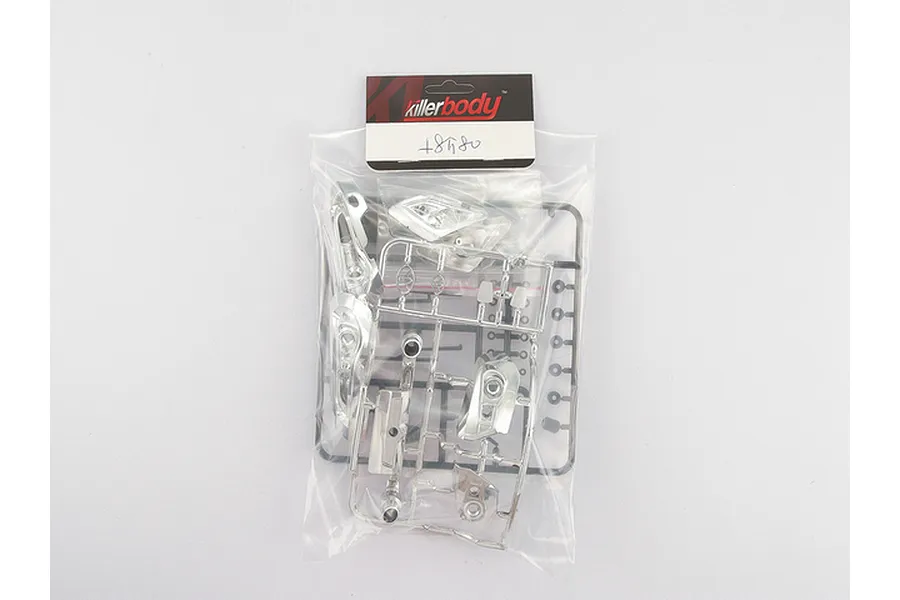 Killerbody Chrome &amp;amp; Black 1/10 Toyota 86 Parts Set image 56550