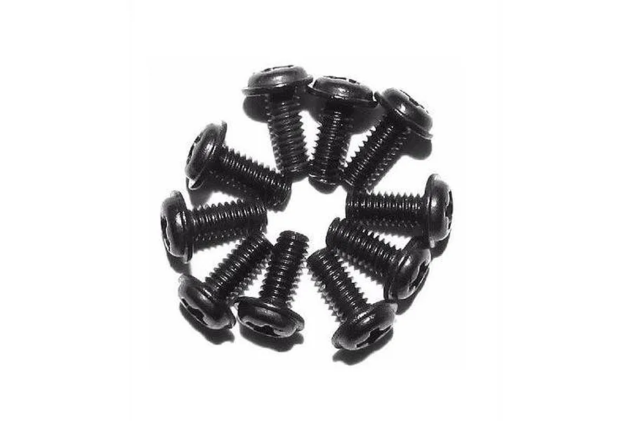 BlackZon 3x8mm Coarse Thread Button Head Washer Screws 4Pcs image 56601