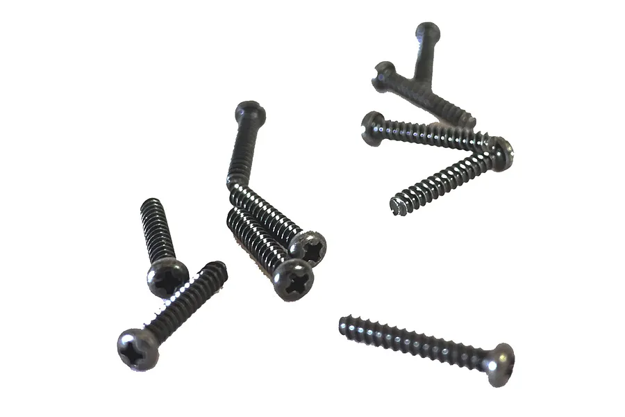 BlackZon 2.6x15mm Coarse Thread Button Head Screws 10Pcs image 56602