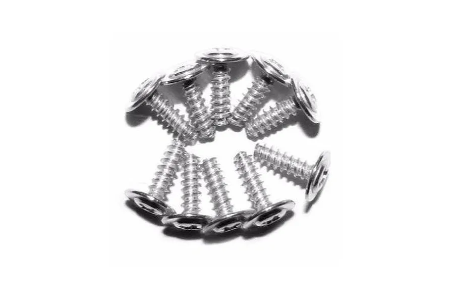 BlackZon 2.6x7mm Coarse Thread Button Head Washer Screws 8Pcs image 56607