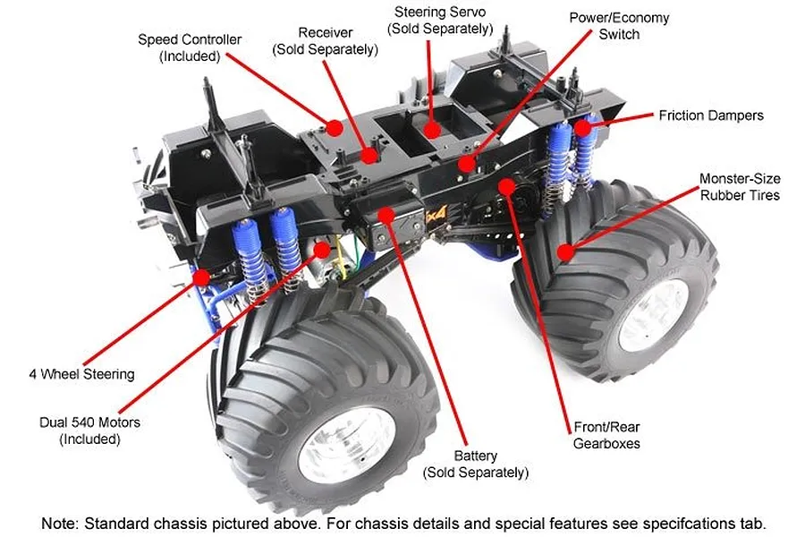 Tamiya Super Clod Buster RC Monster Truck Electric 4WD 1/10 Scale Kit image 56621