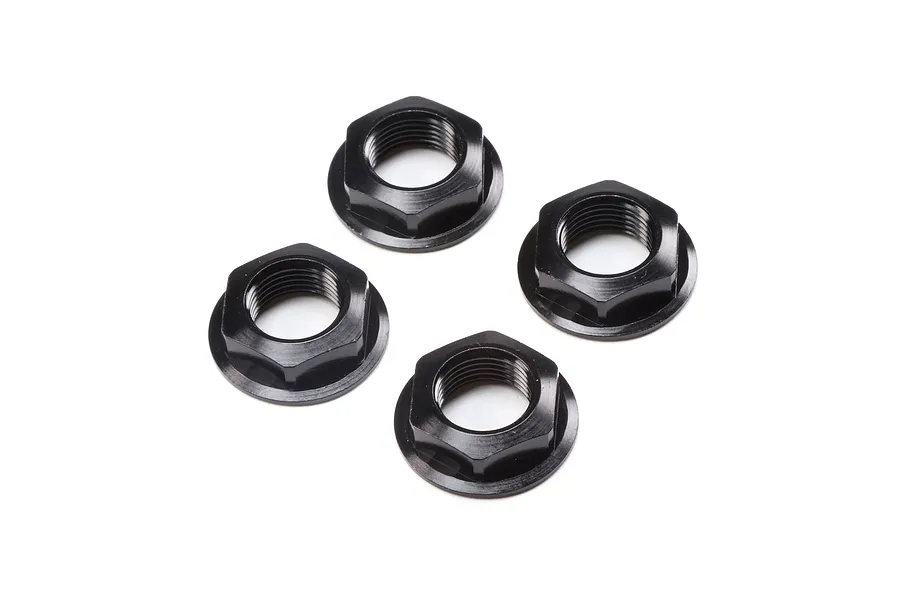 Losi Black 17mm Flanged Wheel Hexes 4Pcs image 56692