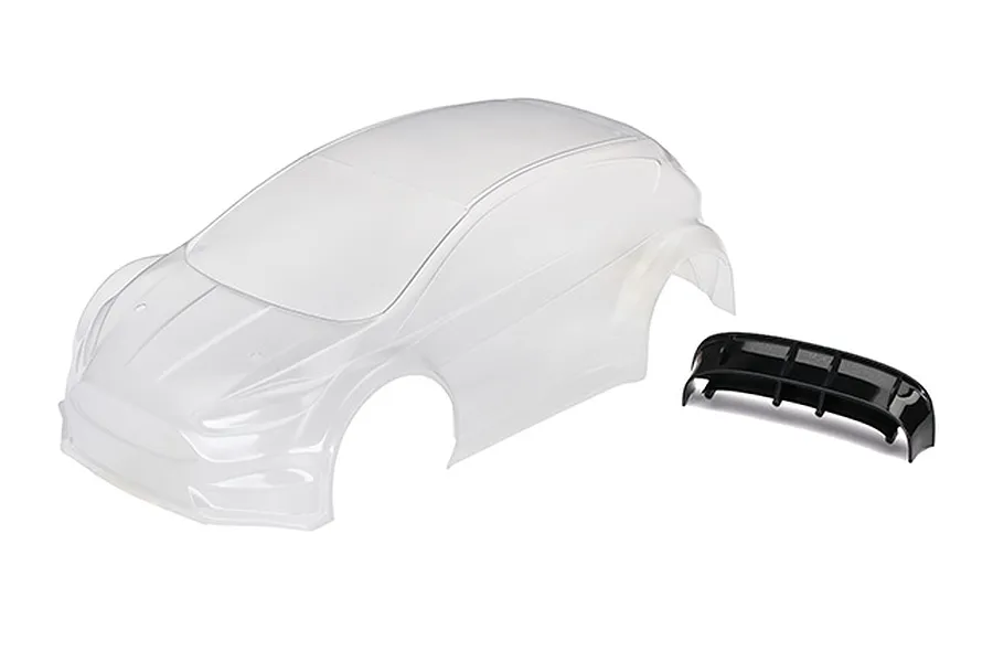 Traxxas 1/10 Ford Fiesta ST Clear Unpainted Body Shell w/ Wing image 56806