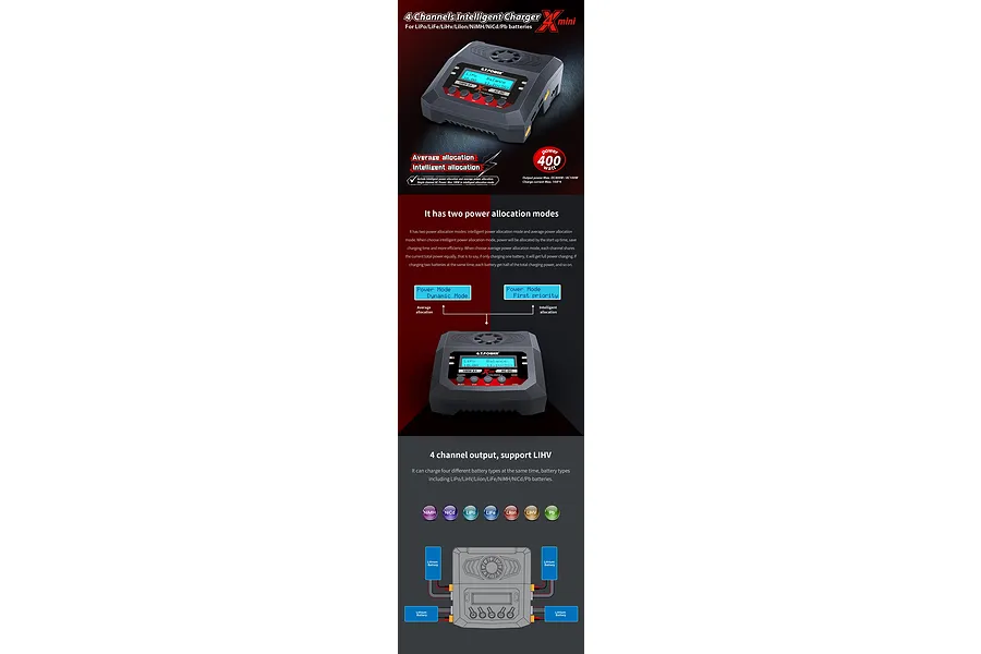 G.T. Power X4mini Quad Port AC/DC Smart Charger image 56863