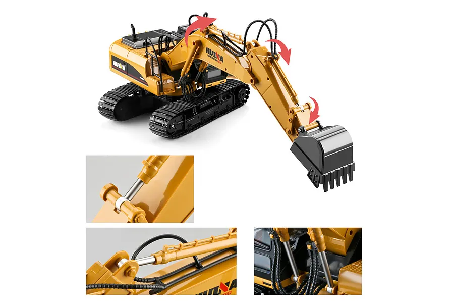 HuiNa 1550 Excavator RC Construction Vehicle Electric 1/14 Scale RTR with Lights and Sound image 56951