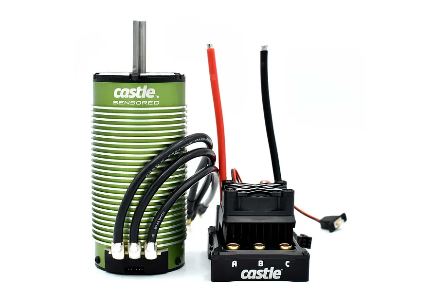 Castle Creations 2028 800Kv 4-Pole Sensored Brushless Motor &amp;amp; Mamba Monster X Waterproof 8S ESC Combo image 57040