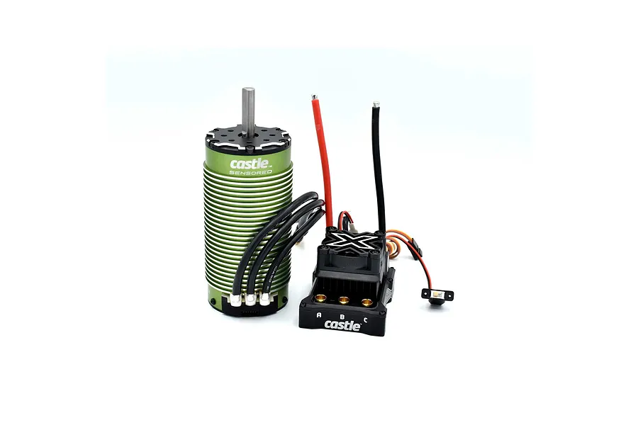 Castle Creations 2028 800Kv 4-Pole Sensored Brushless Motor &amp;amp; Mamba Monster X Waterproof 8S ESC Combo image 57041