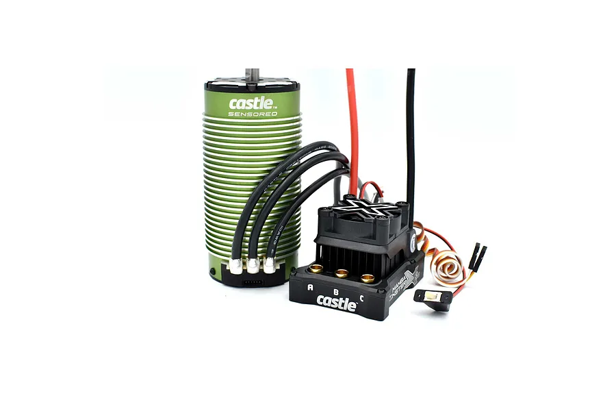 Castle Creations 2028 800Kv 4-Pole Sensored Brushless Motor &amp;amp; Mamba Monster X Waterproof 8S ESC Combo image 57042