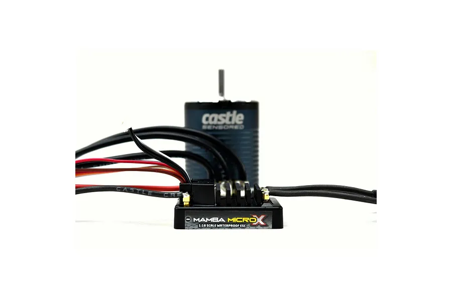 Castle Creations 1406-2280Kv 4-Pole Sensored Brushless Motor &amp;amp; Mamba Micro X Crawler Edition 3S ESC image 57047