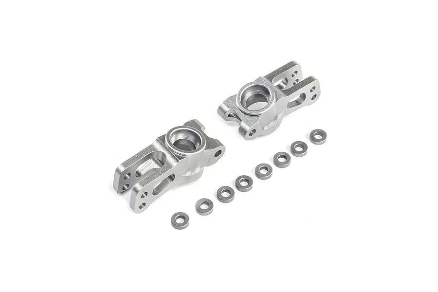 Losi Gunmetal Aluminium Rear Hubs 2Pcs w/ Hardware image 57068