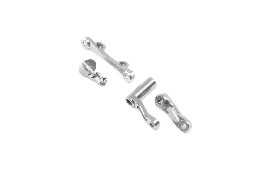 Losi Gunmetal Aluminium Bellcrank Servo Saver Set image 57073