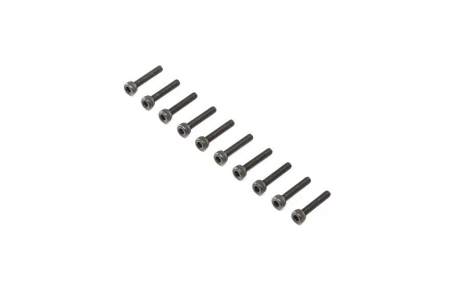 Losi 3x16mm Black Oxide Steel Fine Thread Cap Head Screws 10Pcs image 57105