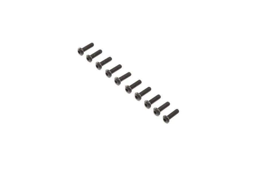 Losi 4x14mm Black Oxide Steel Fine Thread Button Head Screws 10Pcs image 57106