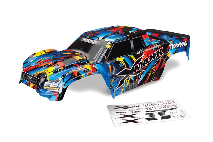 Traxxas 8S X-Maxx Complete Rock &amp;#039;n Roll Painted Body Shell w/ Front and Rear Roll Cage Mounts image 57163