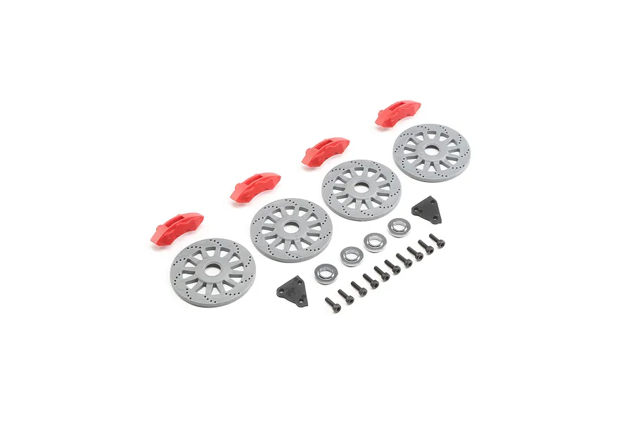 Losi Disc Brakes &amp;amp; Red Caliper Set image 57165