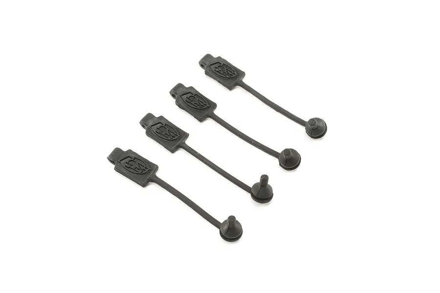 Losi Black Silicone Body Pin Retainers 4Pcs image 57170
