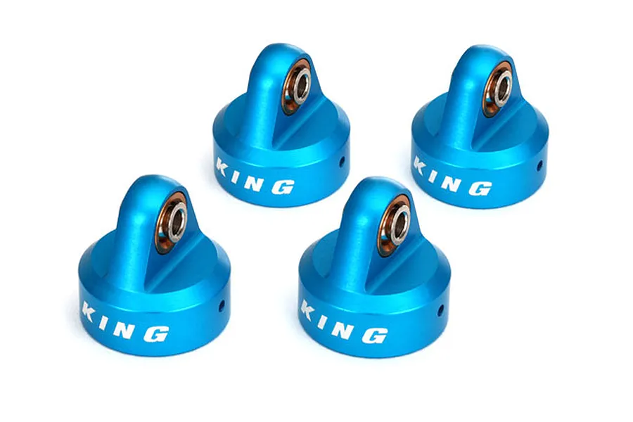 Traxxas Blue Aluminium King Shock Caps 4Pcs image 57201