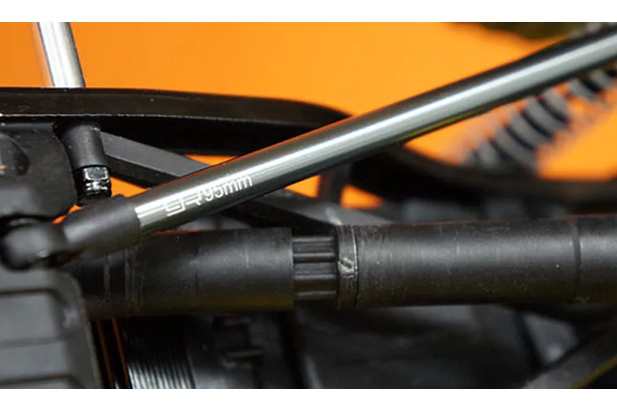 Yeah Racing Gunmetal Aluminium 6x80mm Linkages w/ 3mm Thread 2Pcs image 5