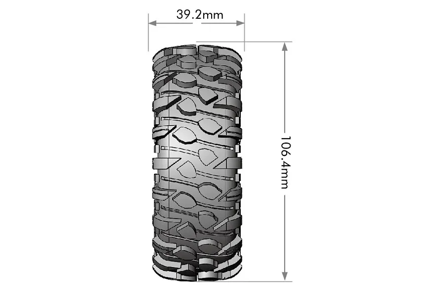 Louise 1.9&amp;quot; CR-Rowdy Super Soft Tyres on Black Chrome Rims - Glued Wheels 2Pcs image 57260