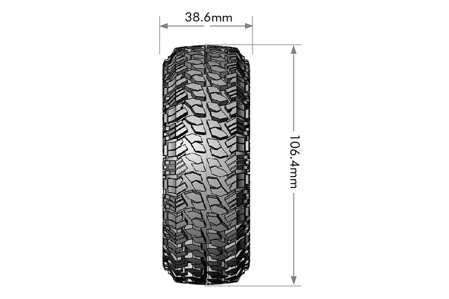 Louise 1.9&amp;quot; CR-Griffin Super Soft Tyres on Black Chrome Rims - Glued Wheels 2Pcs image 57262