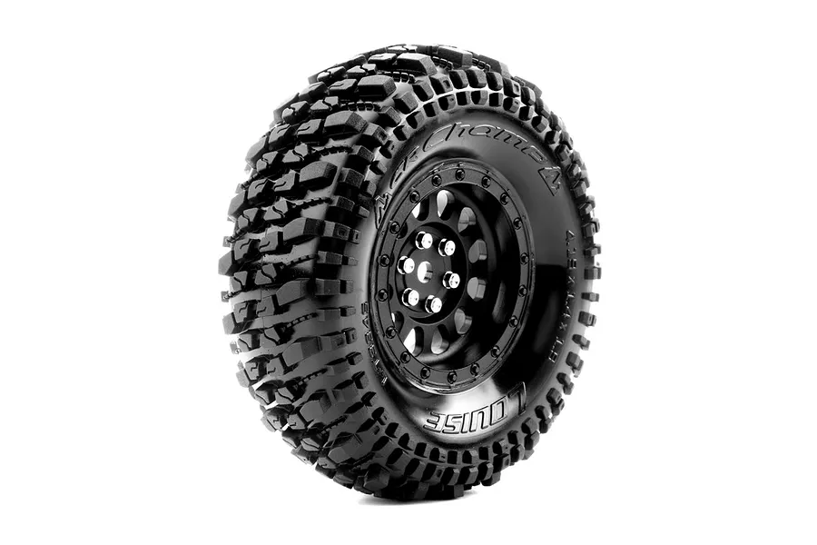 Louise 1.9&amp;quot; CR-Champ Super Soft Tyres on Black Rims - Glued Wheels 2Pcs image 57267