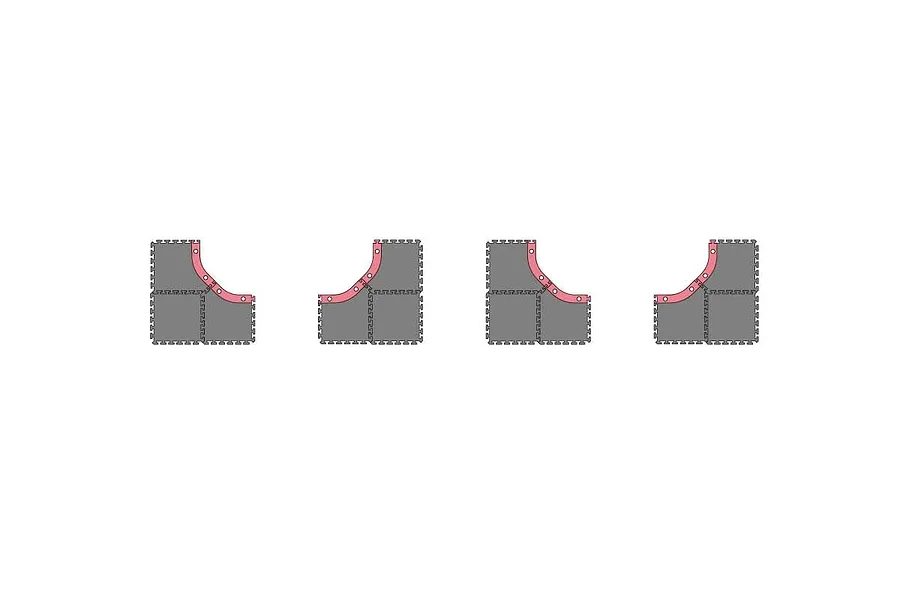 Kyosho Mini-Z Grand Prix Circuit Large Corner Set 12Pcs image 57344