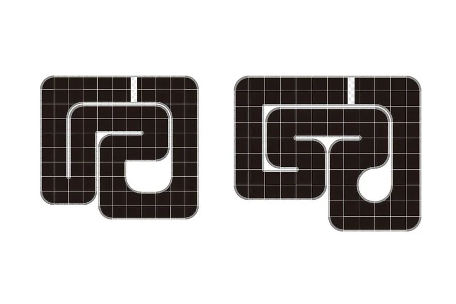 Kyosho Mini-Z Grand Prix Circuit 30 Large Corner Set 12Pcs image 57346