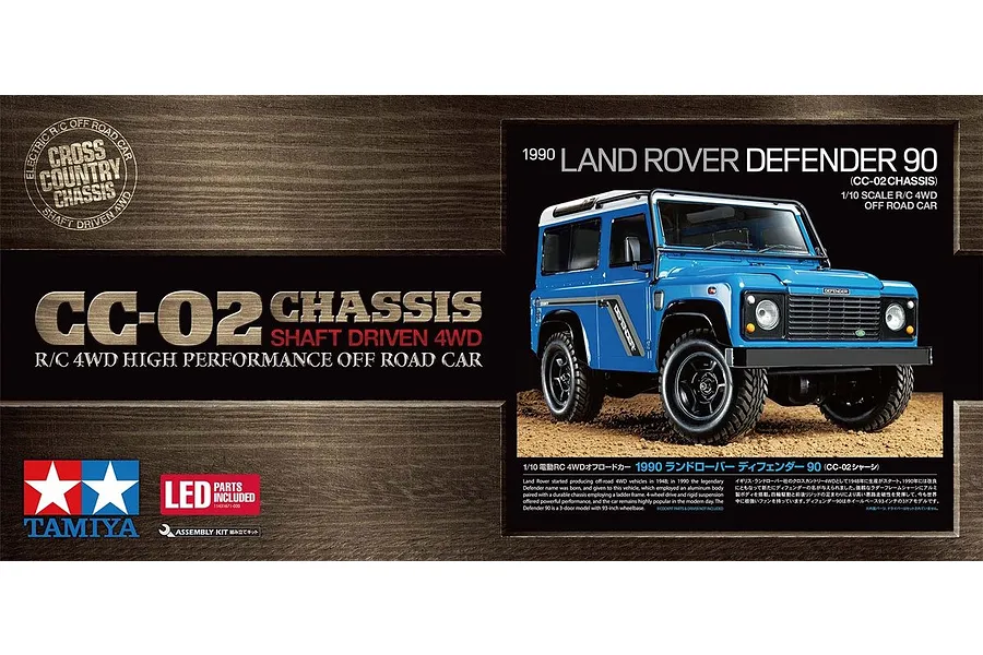 Tamiya CC-02 Land Rover Defender 90 RC Rock Crawler Electric 4WD 1/10 Scale Kit image 57377
