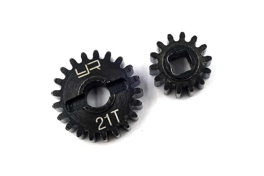 Yeah Racing HD Steel 21T &amp;amp; 14T Overdrive Portal Gear Set image 57393