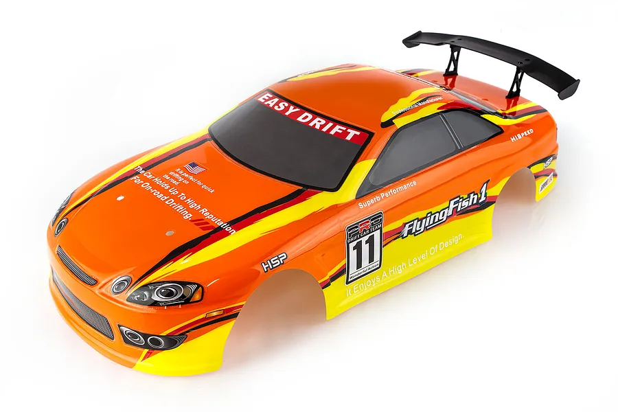 HSP 1/10 On Road Painted Orange Body Shell image 57483