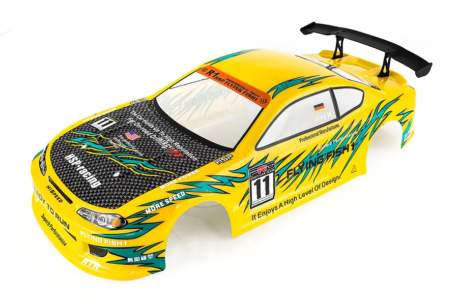 HSP 1/10 On Road Painted Yellow Body Shell image 57485