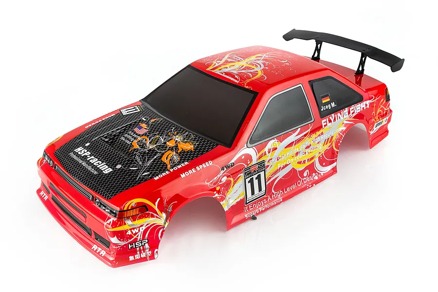 HSP 1/10 On Road Red Painted Body Shell image 57486