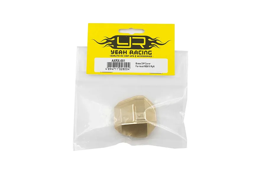 Yeah Racing brass differential cover for Axial RBX10 Ryft in original retail packaging.