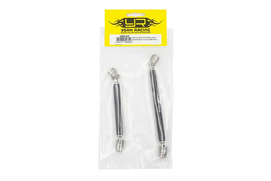 Yeah Racing Black HD Steel Front &amp;amp; Rear Centre Drive Shafts 2Pcs image 57536