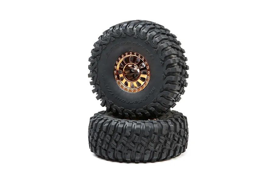 Losi 2.2/3.0&amp;quot; BFGoodrich Mud-Terrain KM3 Tyres on Copper Rims - Glued Wheels 2Pcs image 57605