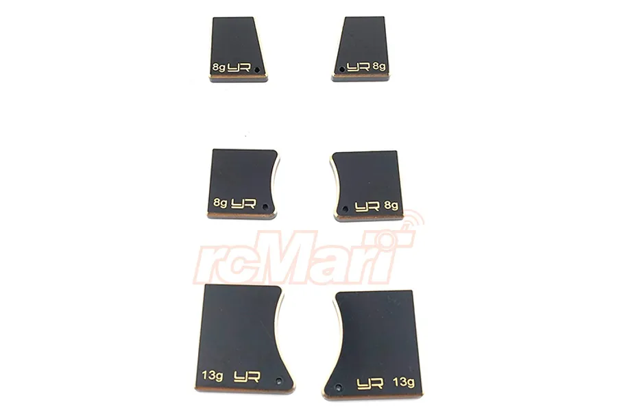 Yeah Racing Brass Chassis Weights 6Pcs image 57614