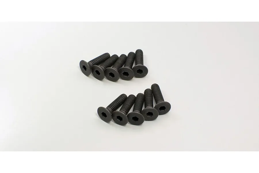 Kyosho 4x15mm Fine Thread Countersunk Head Screws 10Pcs image 57664
