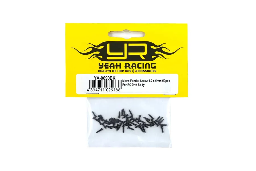 Yeah Racing 1.5x5mm Coarse Thread Button Head Micro Fender Screws 50Pcs image 4